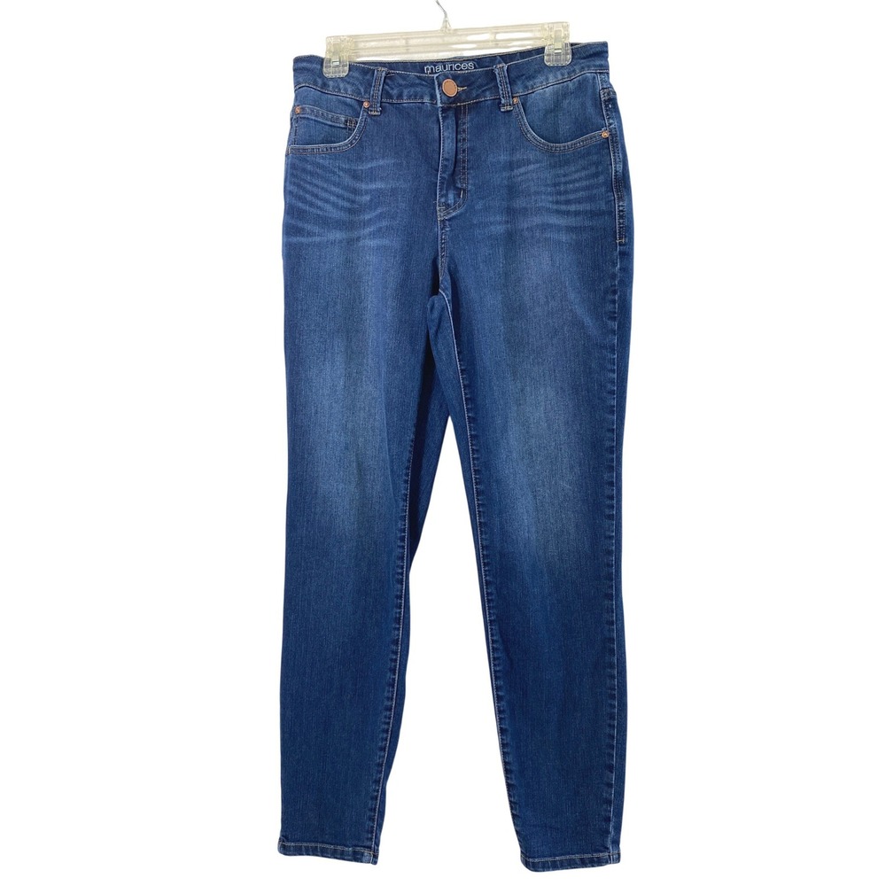 Maurices Jeans Women 10 Everflex High Rise Dark Wash Skinny Denim Stretch Casual